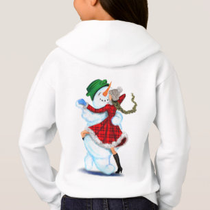 Navidades Hombre de nieve y Chica bailando niños H