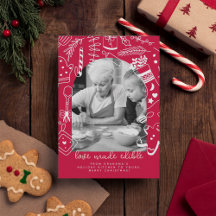 Navidades horneando tarjeta de vacaciones de la re