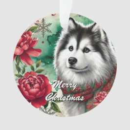 Navidades Husky Soñan con el Ornamento de Navidad