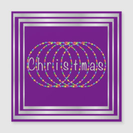 Navidades iluminan diseño en morado con plata