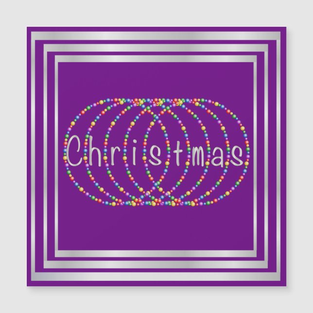 Navidades iluminan diseño en morado con plata (Anverso)