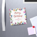 Navidades iluminan el imán navideño<br><div class="desc">Nuestra colección "Colorful Navidades Lights Holiday" reúne elementos festivos como luces navidades con moda y fuentes elegantes en un simple fondo oscuro.</div>