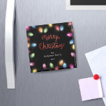 Navidades iluminan el imán navideño<br><div class="desc">Nuestra colección "Colorful Navidades Lights Holiday" reúne elementos festivos como luces navidades con moda y fuentes elegantes en un simple fondo oscuro.</div>