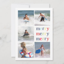 Navidades iluminan tarjeta multifoto de doble cara