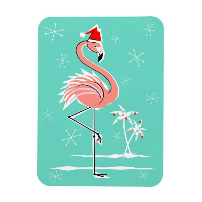 Navidades imán Flamingo flexible (Vertical)