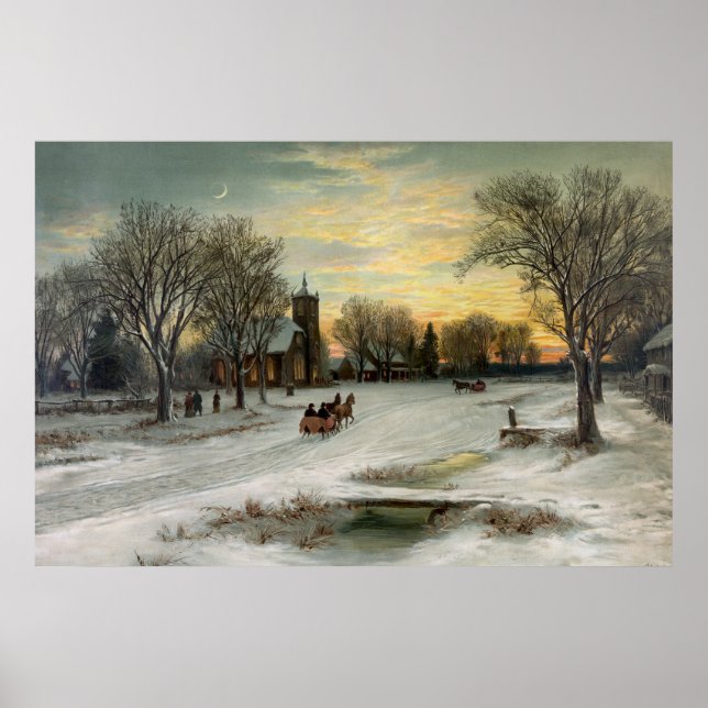 Navidades Impresión de calidad de archivo nocturno (Frente)