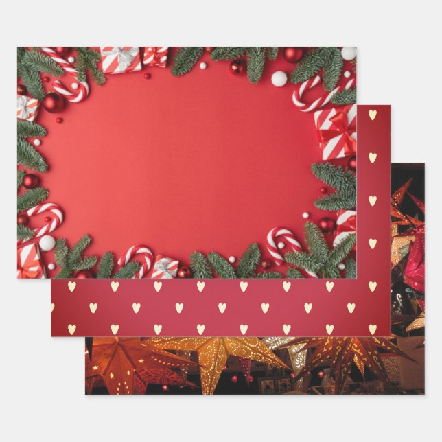 Navidades Impresión de hojas de papel de ajuste (Set)