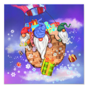 Navidades Impresión fotográfica Gnomes voladores d