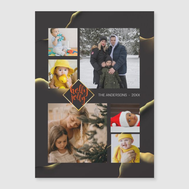 Navidades Inky Resumen Foto de Black Holly Jolly (Anverso)