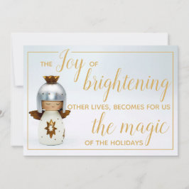 Navidades inspiradores citan texto con angel y oro