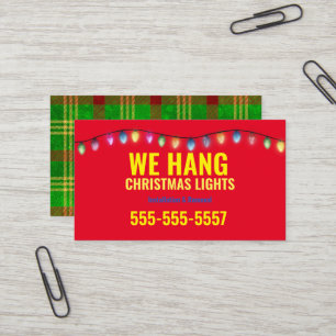 Navidades Instalación ligera Tarjetas de visita