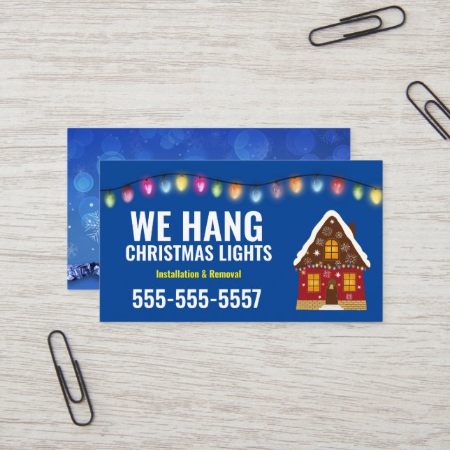 Navidades Instalación ligera Tarjetas de visita (Anverso/Reverso In Situ)