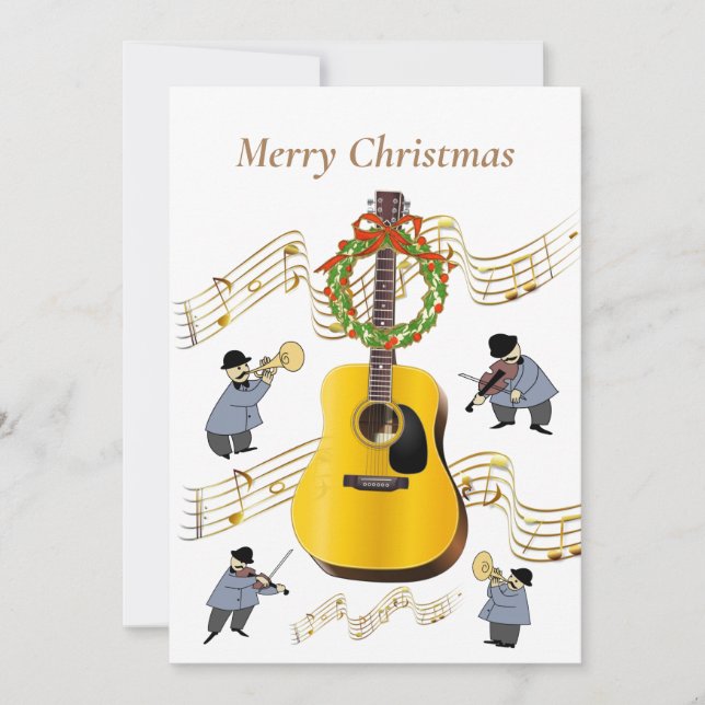 Navidades Instrumentos musicales Música Notas Guit (Anverso)