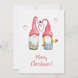 Navidades inteligentes Gnomes Twins Watercolor Art