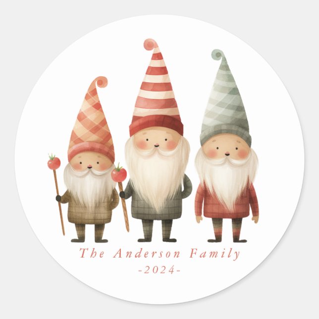 Navidades inteligentes Pegatinas redondos (Anverso)
