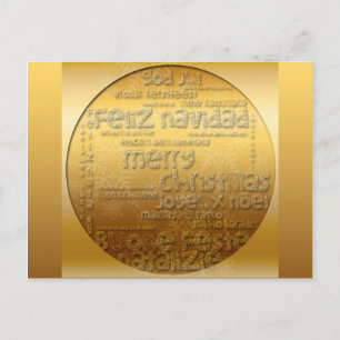 Navidades internacionales dorados Navidad H postal