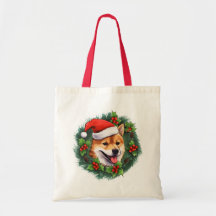 Navidades Inu de Shiba escribieron una bolsa