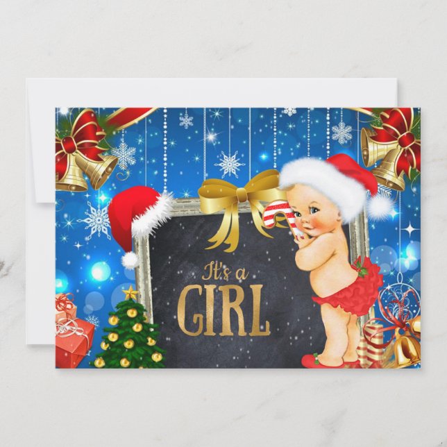 Navidades Invitación a Baby Shower Invitación a la (Anverso)