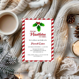 Navidades invitación a ducharse de novia MIstlet a
