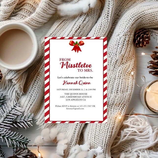 Navidades invitación a ducharse de novia MIstlet a (Subido por el creador)