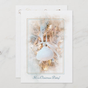 Navidades Invitación a una fiesta temática costera