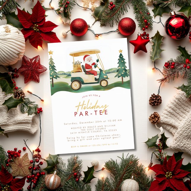 Navidades Invitación al Golf Holiday Golf Par-tee (Subido por el creador)