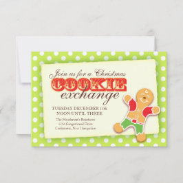 Navidades Invitación al intercambio y etiqueta de 