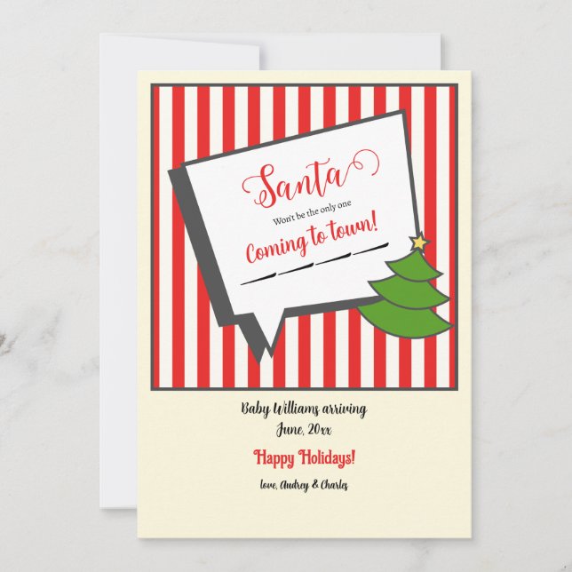 Navidades Invitación de embarazo (Anverso)