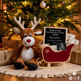 Navidades Invitación de embarazo de Sleigh