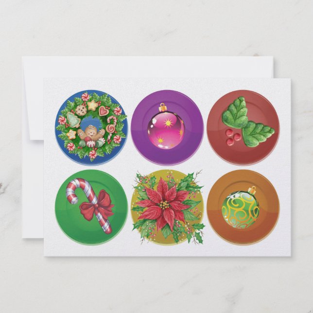 Navidades / Invitación de la cena de vacaciones (Anverso)