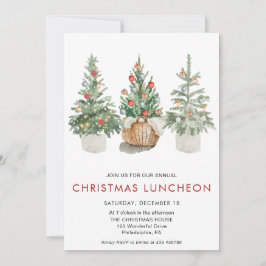 Navidades Invitación de vacaciones a los pinos del