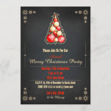 Navidades Invitación Fiesta Cena Árbol DIY
