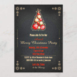 Navidades Invitación Fiesta Cena Árbol DIY