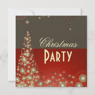 Navidades Invitaciones a fiestas, burbujas de cham
