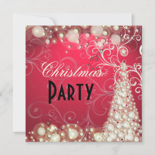 Navidades Invitaciones a fiestas, burbujas de cham