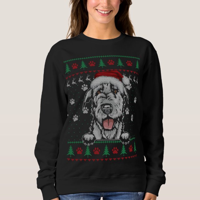 Navidades irlandeses de Wolfhound Ugly Sweater Fun (Anverso)