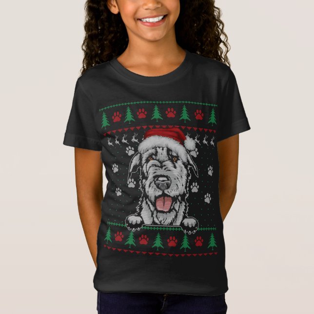 Navidades irlandeses de Wolfhound Ugly Sweater Fun (Anverso)