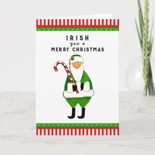 Navidades irlandeses saludan tarjetas