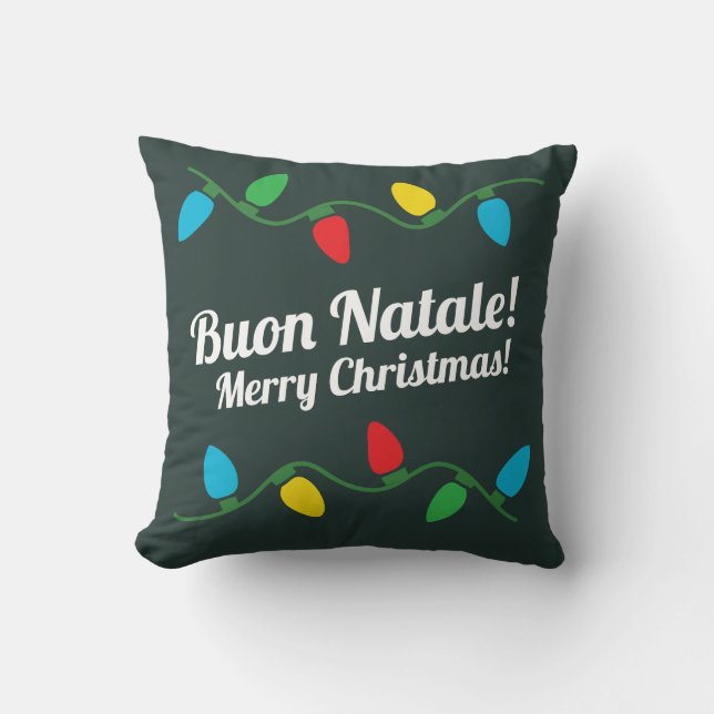 Navidades italianos decoran almohada (Anverso)