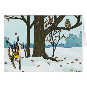 Navidades japoneses niegan esquí y pájaros