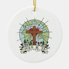 Navidades John 16:33 ornamento 2024