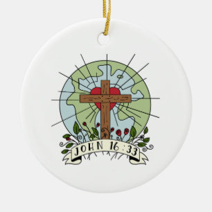 Navidades John 16:33 ornamento 2024