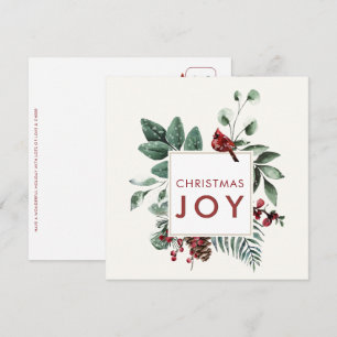 Navidades Joy Cardinal con bayas y sello de pájaro