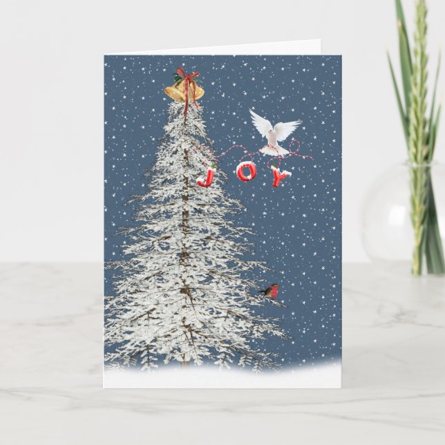 Navidades Joy Dove con tarjeta de vacaciones de ár (Anverso)
