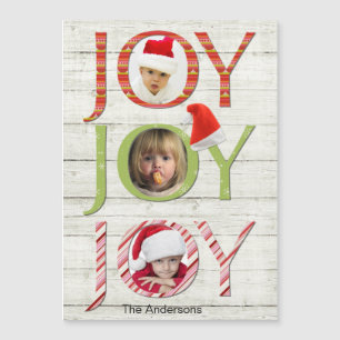 Navidades Joy Personalizado foto imán festividad