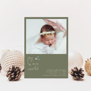 Navidades Joy Sage Green Photo Nation Anuncio
