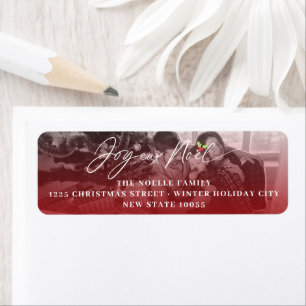 Navidades Joyeux Noel Script Etiquetas de direcció