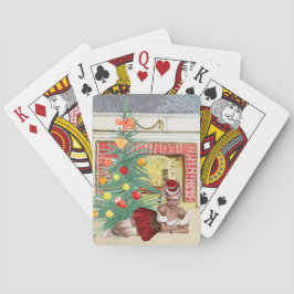 Navidades jugando cartas con mujeres sexys