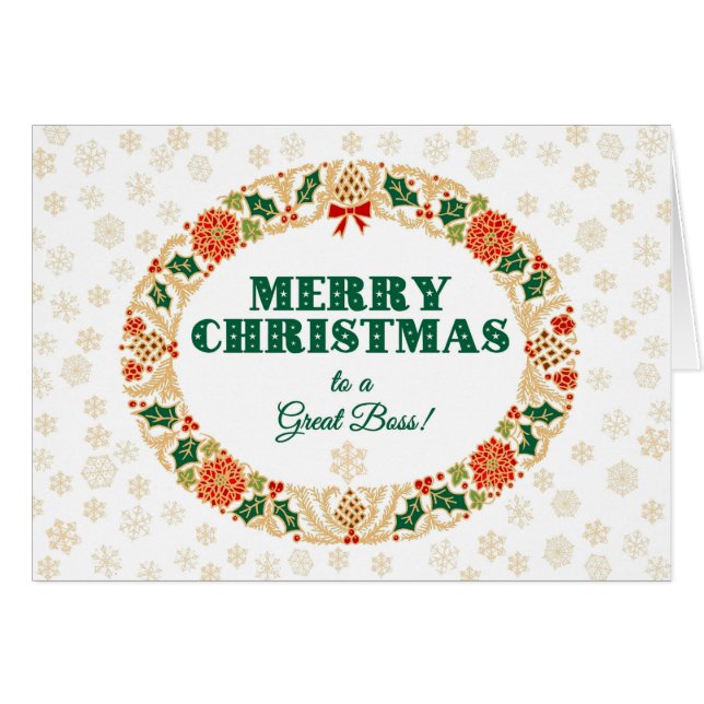 Navidades juran por gran jefe, copos de nieve (Anverso (Horizontal))