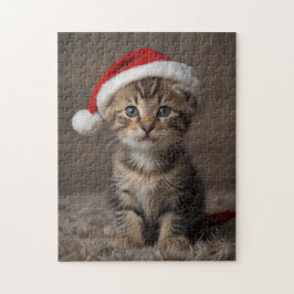 Navidades Kitten Puzzle Cute Funny Holiday Jigsaw